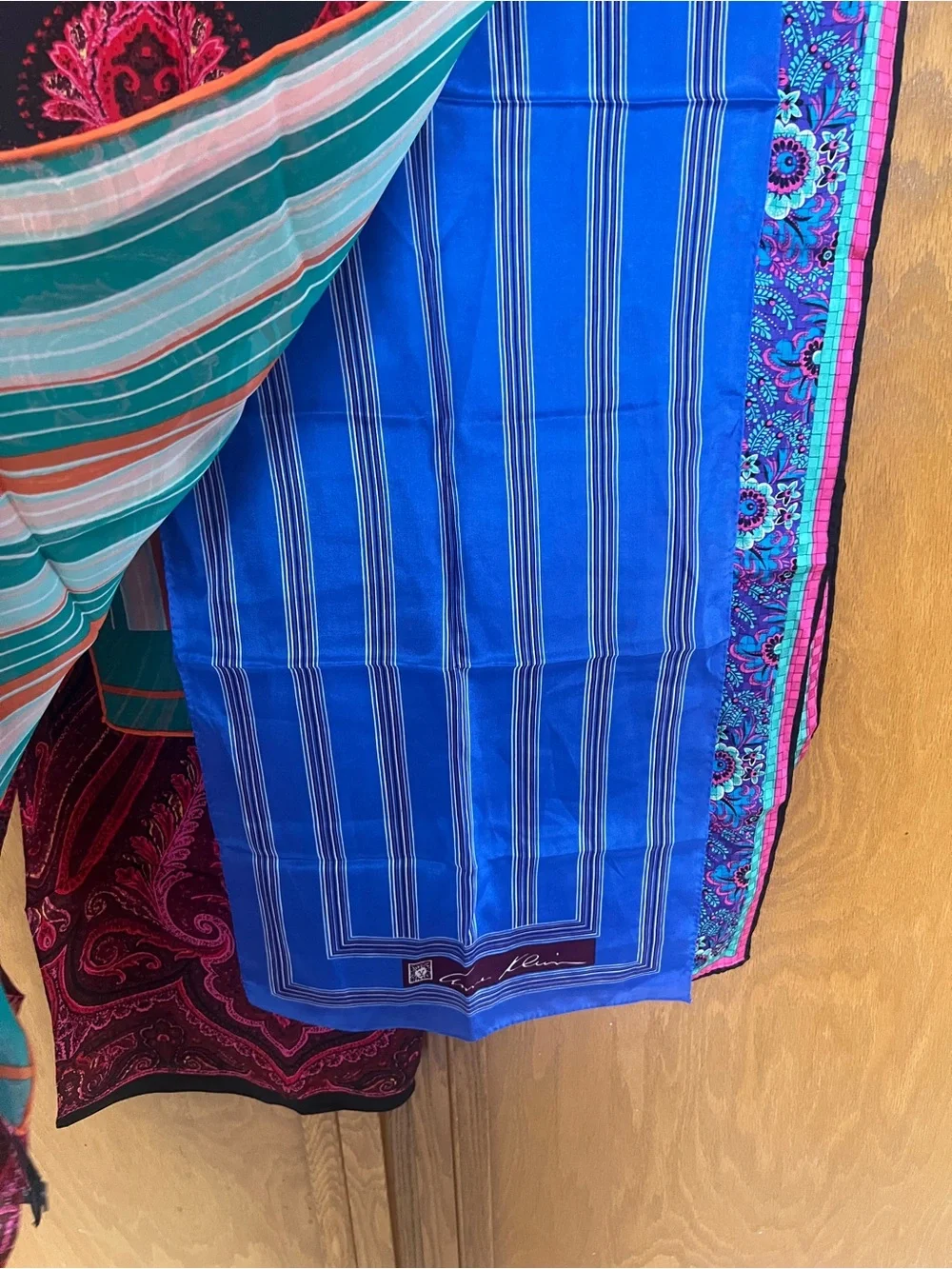 Vintage Anne Klein scarves collection of 7 -variety